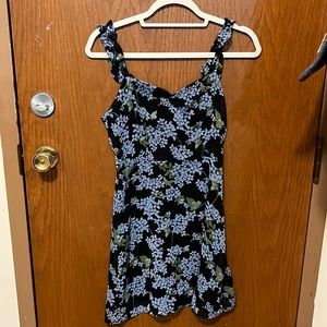 Black and Blue Floral Dress